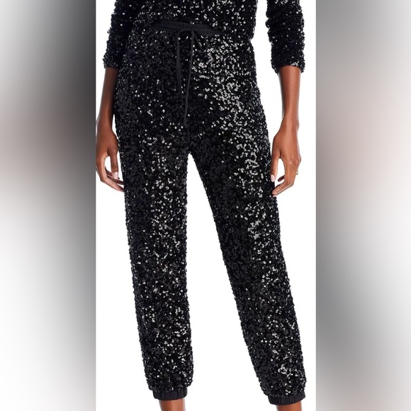 JLUXLABEL Black Sequin Joggers - Picture 5 of 6